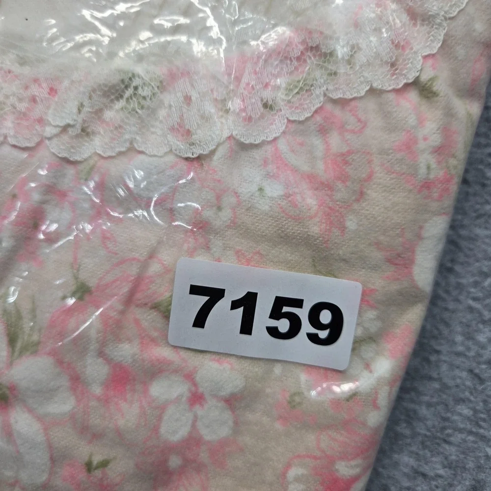 Vintage Carol Brent‎ Nightgown Womens 36 Pink Floral Button Front Made USA 80s